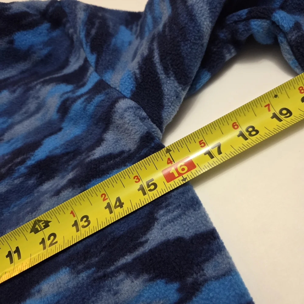 Eddie Bauer Kids Blue Patterned Fleece Jacket EUC Size M 10/12